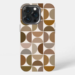 Funda Para iPhone 13 Pro MCM Semicircles Browns+Cream Big Pattern