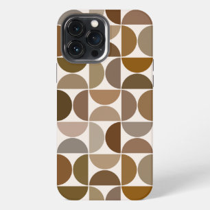 Funda Para iPhone 13 Pro Max MCM Semicircles Browns+Cream Big Pattern