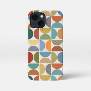 Funda Para iPhone 13 Mini MCM semicírculo Gran Color de patrón en crema