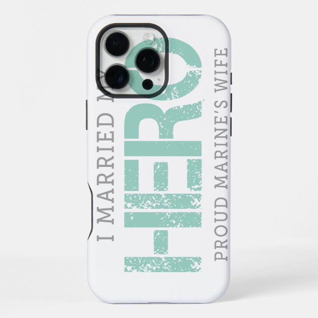 Funda Para iPhone Me casé con mi héroe - Esposa de marine (Reverso )