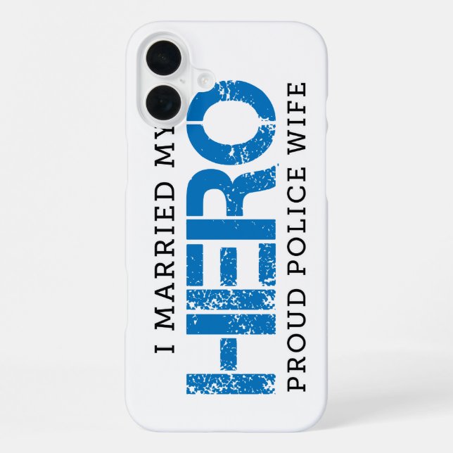 Funda Para iPhone Me casé con mi héroe - Esposa de policía (Reverso )
