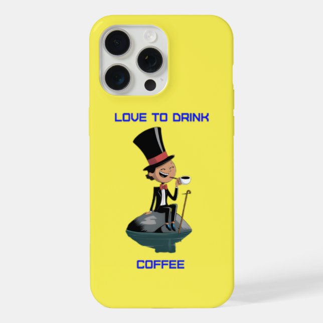 Funda para iPhone "Me encanta beber café" (Reverso )