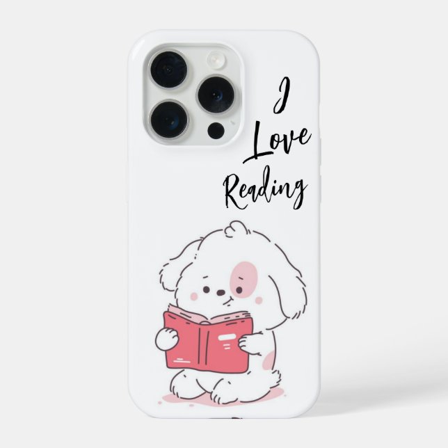 Funda Para iPhone me encanta leer diseño kawaii lindo (Reverso )