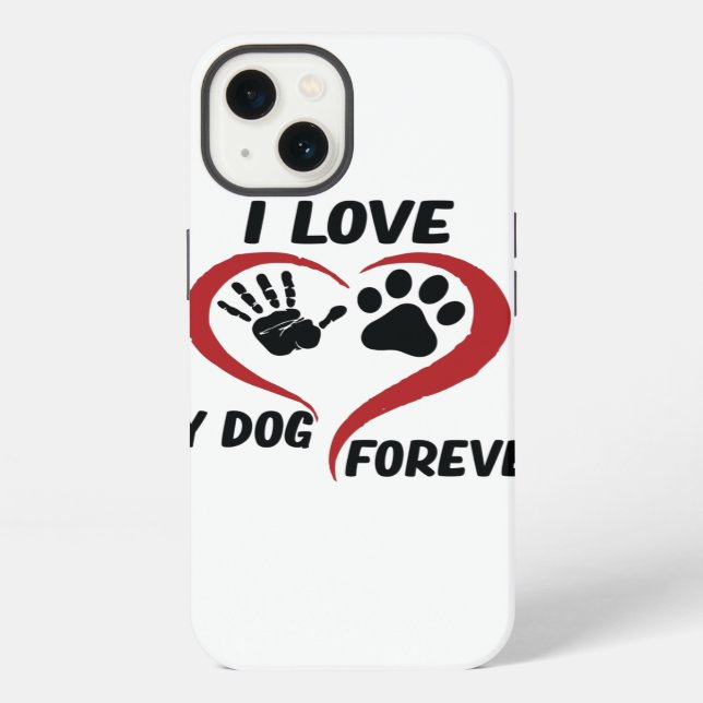 Funda Para iPhone Me encanta mi perro tirando almohada (Reverso )