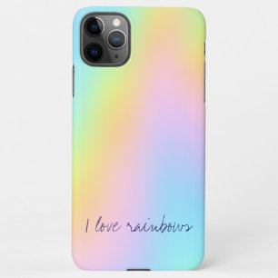 Funda Para iPhone 11Pro Max "Me encantan las arcoiris" degradado abstracto del