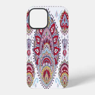 Funda Para iPhone 12 Medallón indio paisley floral, étnico.