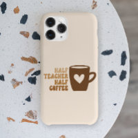 Media docente mitad café de Retro Brown gracioso