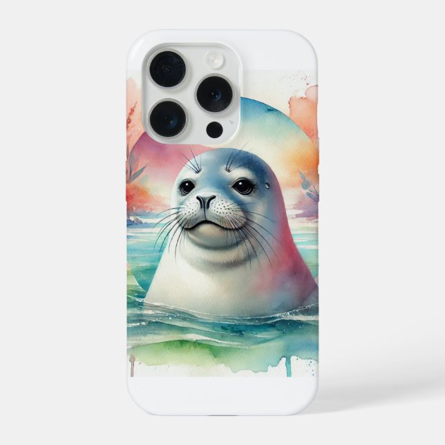 Funda Para iPhone Mediterranean monk seal serenity 210824AREF111 - W (Reverso )