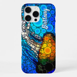 Funda Para iPhone 16 Pro Max Medusa marina naranja océano azul divertido nombre