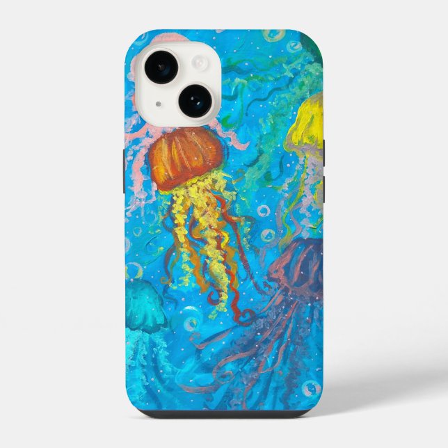 Funda Para iPhone medusas, océano, mar (Reverso )