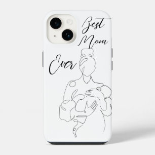 Funda Para iPhone 14 Mejor Mamá Siempre De Moda Una Línea Clásica De Ma