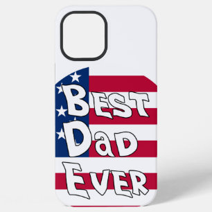 Funda Para iPhone 12 Pro Max Mejor Papá de la Bandera de EE. UU.