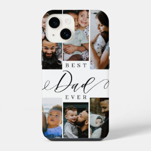 Funda Para iPhone 14 Mejor Papá del Mundo Script Día del Padre Collage 