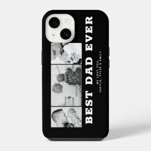 Funda Para iPhone 14 Mejor Papá Negro del Mundo Día del Padre Collage d
