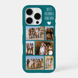 Funda Para iPhone 16 Pro Mejores Amigas Para Siempre 6 Foto Verde Aguamarin