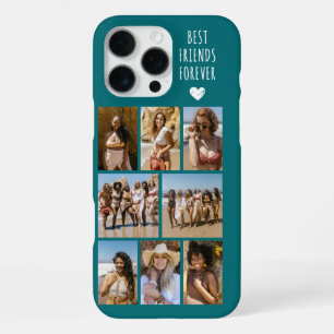 Funda Para iPhone 16 Pro Max Mejores Amigas Para Siempre 8 Foto Verde Aguamarin