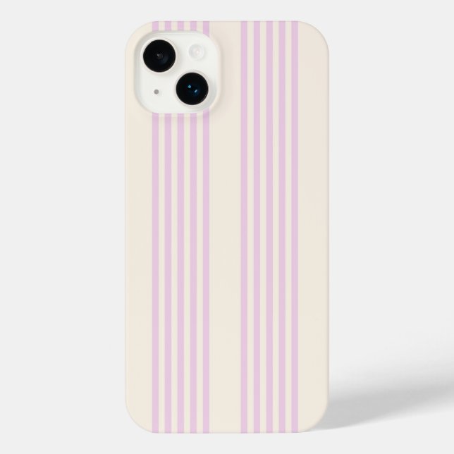 Funda Para iPhone Melocotones y nata cinco rayas patrón (Reverso )