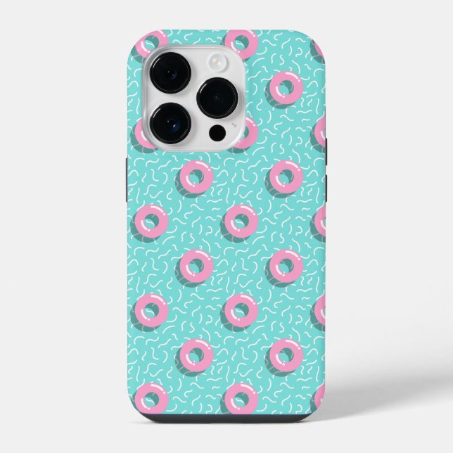 Funda Para iPhone Memphis Polka Hoops (Reverso )