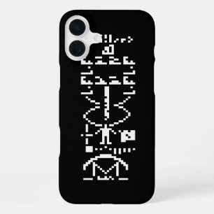 Funda Para iPhone 16 Plus Mensaje Binario de Arecibo 1974