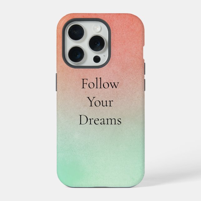 Funda Para iPhone Menta Melocotón Naranja (Reverso )