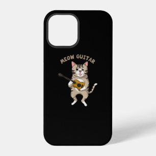 Funda Para iPhone 12 Pro Meow Guitar Cute Cat Tocando Guitarra Graciosas Ki