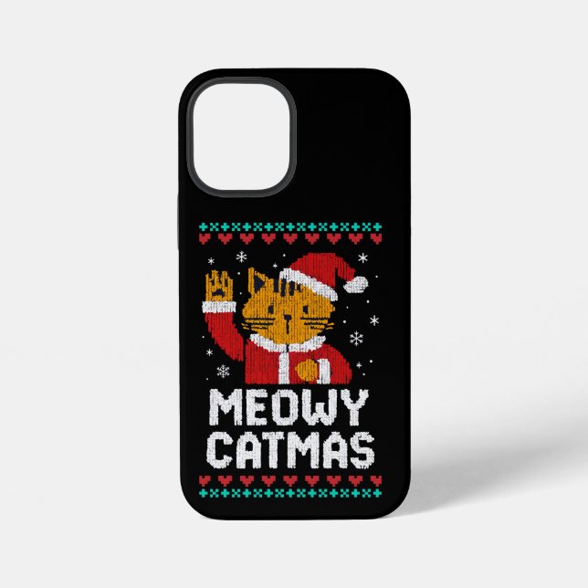 Funda Para iPhone Meowy Catmas (Reverso )