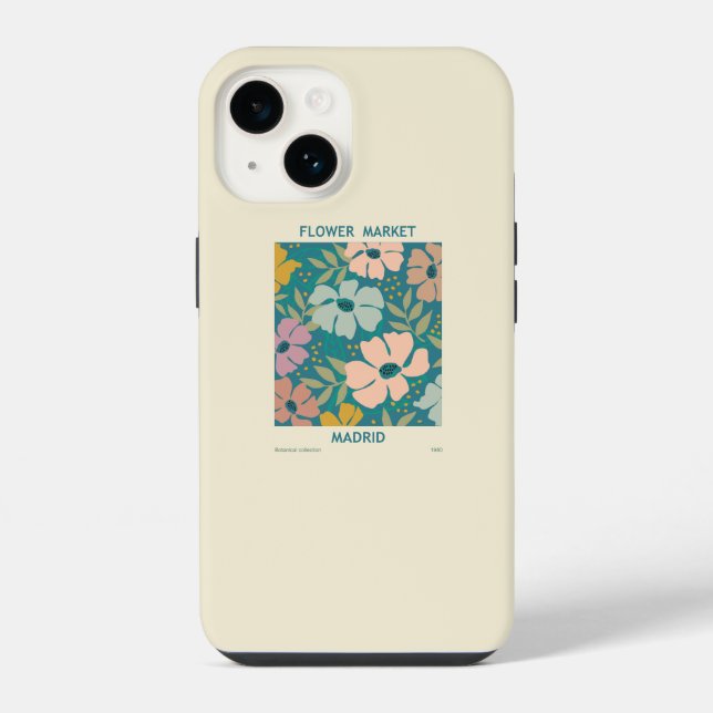 Funda Para iPhone Mercado de Flores Madrid Imprimir (Reverso )
