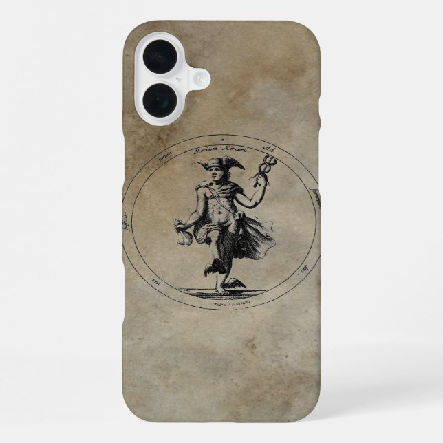 Funda Para iPhone Mercurio Hermes Rústico Oscuro (Reverso )