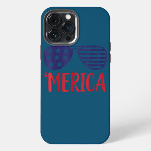 Funda Para iPhone 13 Pro Max Merica 4 de julio USA Bandera Patriótica Americana