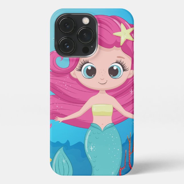 Funda Para iPhone Mermaid iPhone 13 Pro Slim Fit Funda, brillante (Reverso)