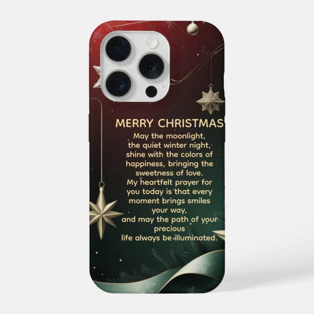 Funda Para iPhone Merry Christmas elegant Stars & Festive  (Reverso )