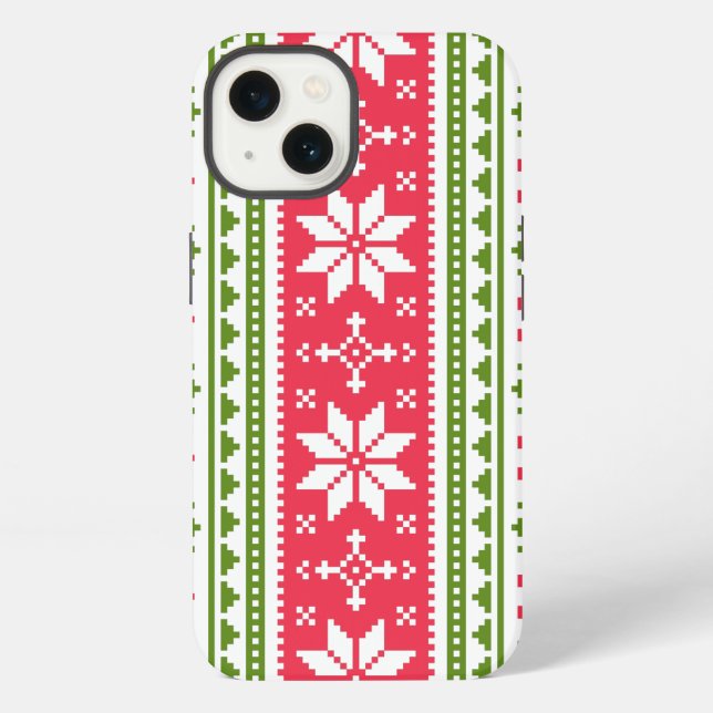 Funda Para iPhone Merry Christmas pattern 3 (Reverso )