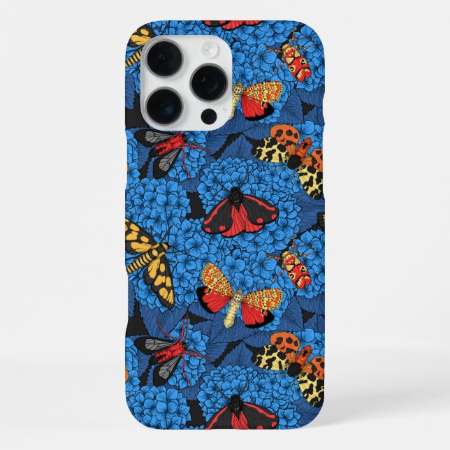 Funda Para iPhone Metas en la hidrangea azul (Reverso )