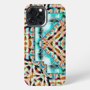 Funda Para iPhone 13 Pro Max Mezcla de textura rugosa con placas de plata, cale
