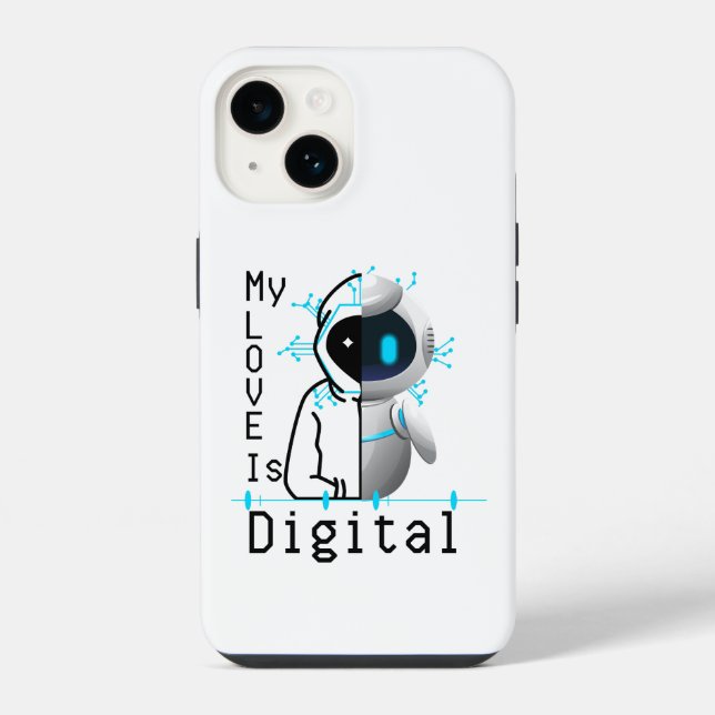 Funda Para iPhone Mi amor es digital.w (Reverso )