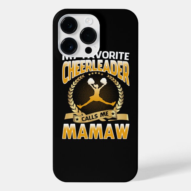 Funda Para iPhone Mi animadora favorita me llama Mamaw Cheerledin (Reverso)