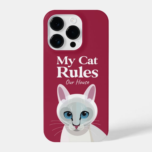 Funda Para iPhone Mi gato gobierna nuestro estuche para iPhone de ca (Reverso )
