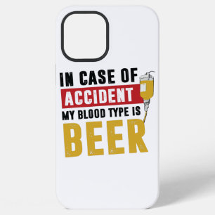 Funda Para iPhone 12 Pro Max Mi tipo de sangre es cerveza