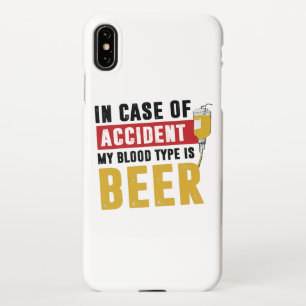 Funda Para iPhone XS Max Mi tipo de sangre es cerveza