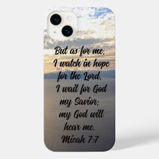 Funda Para iPhone 14 Plus Micah 7:7 Biblia Personalizado Verse