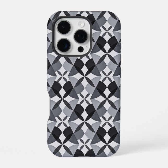 Funda Para iPhone Mid-Century Modern Geometrics Black (Reverso )