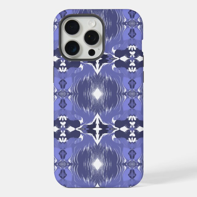 Funda Para iPhone Midnight Indigo Kaleidoscope  (Reverso )