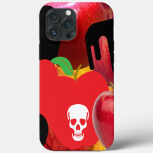 Funda Para iPhone 13 Pro Max Mikitiez calavera roja manzana tóxica vegana veran