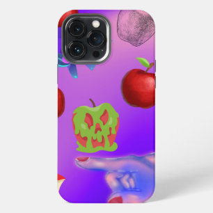 Funda Para iPhone 13 Pro Max Mikitiez calavera roja manzana tóxica vegana veran