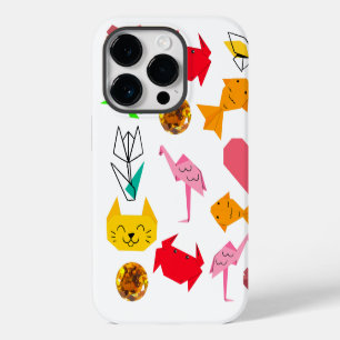 Funda Para iPhone 14 Pro Mikitiez origami cáncer joya de verano animal gato