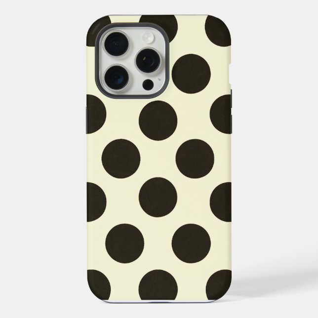 Funda Para iPhone Minimal Black Polka Dot Pattern (Reverso )