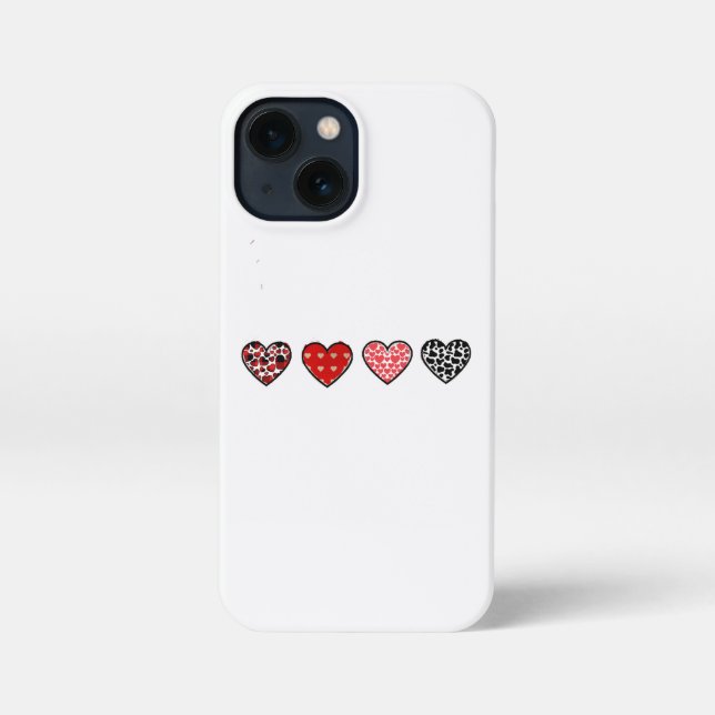 Funda Para iPhone minimal valentine hearts / “cute love pattern” (Reverso )