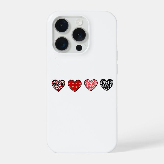 Funda Para iPhone minimal valentine hearts / “cute love pattern” (Reverso )