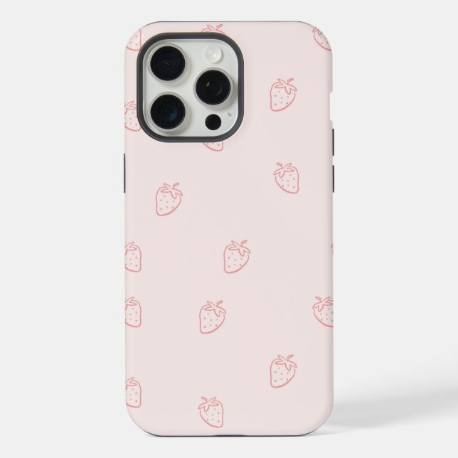 Funda Para iPhone Minimalismo de Fresa (Reverso )