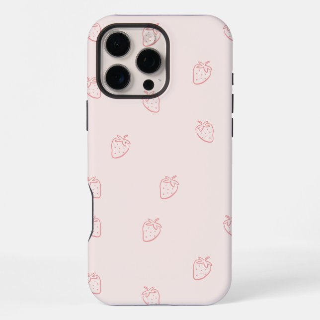 Funda Para iPhone Minimalismo de Fresa (Reverso )